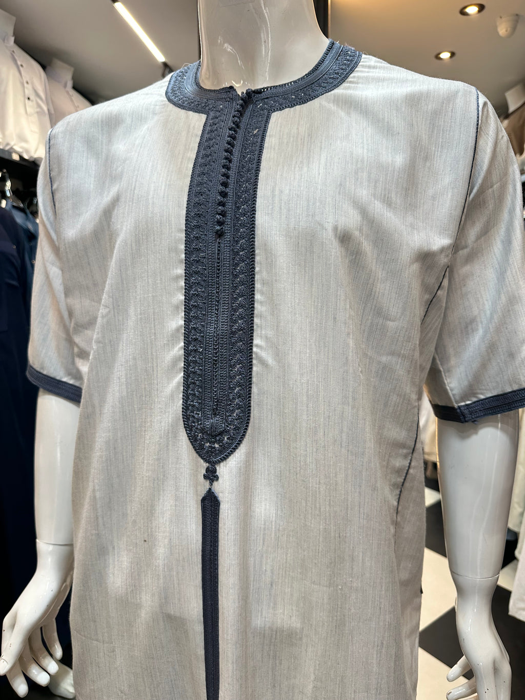 GANDOURA A RAYURE COTTON+توصيل مجاني على لباب المنزل