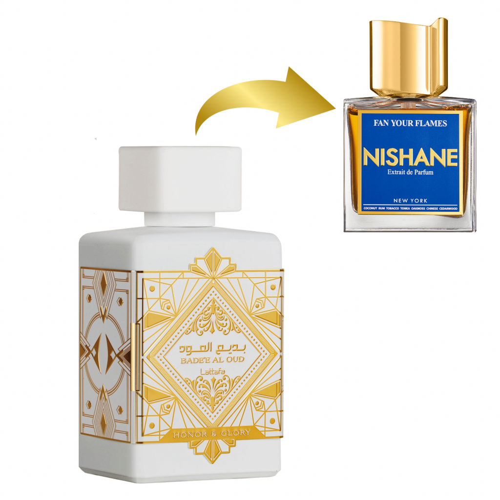BADEE AL OUD HONOR&GLORY 100ml بديل|Fan you flames by nishane|